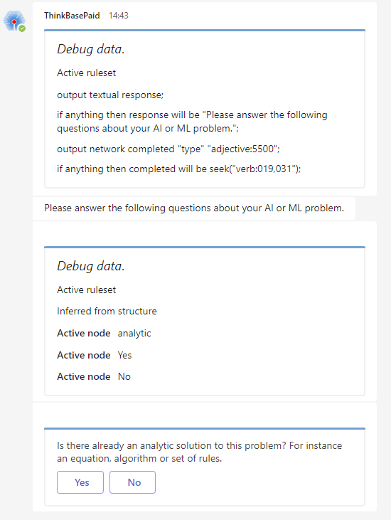 Chat debug initial