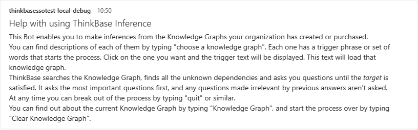 Inference Help Response